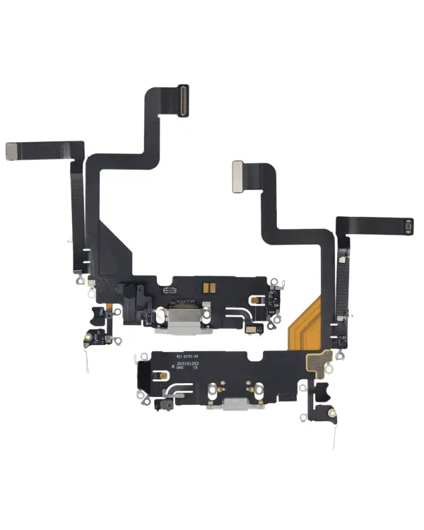 Charging Port Flex Cable For iPhone 14 Pro (Premium) (Silver)