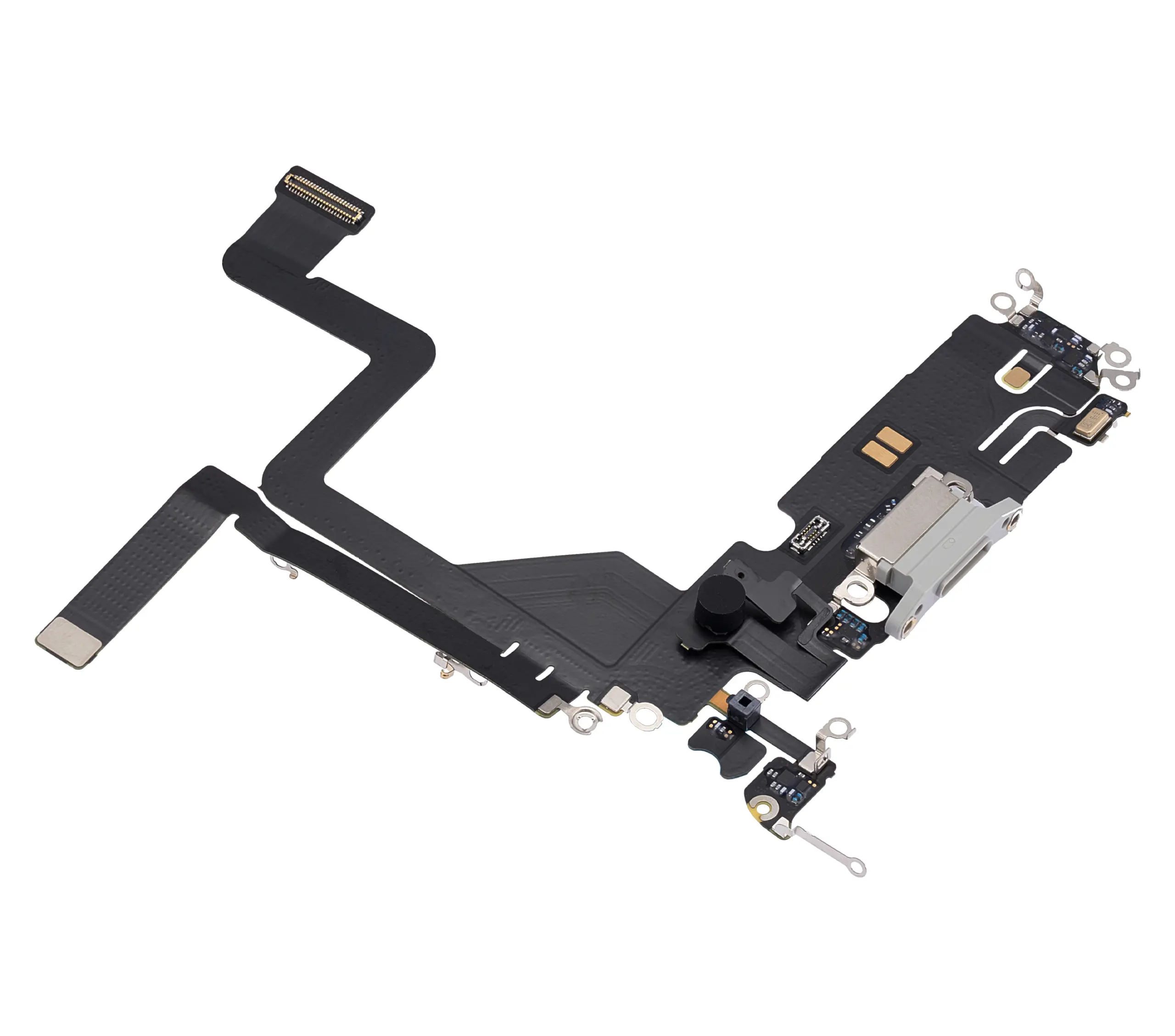 Charging Port Flex Cable For iPhone 14 Pro (Premium) (Silver) - Image 19