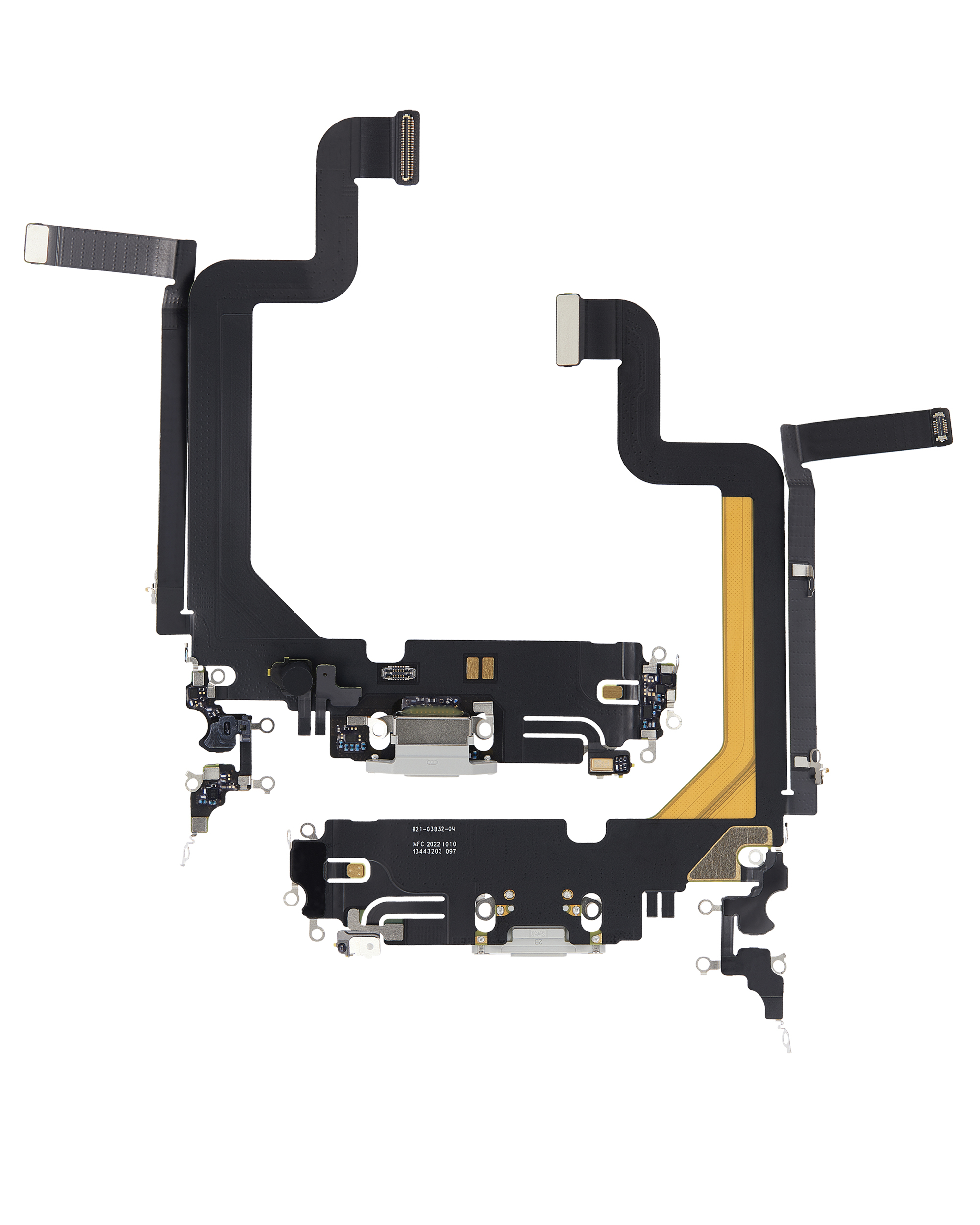 Charging Port Flex Cable For iPhone 14 Pro Max (Premium) (Silver) - Image 11