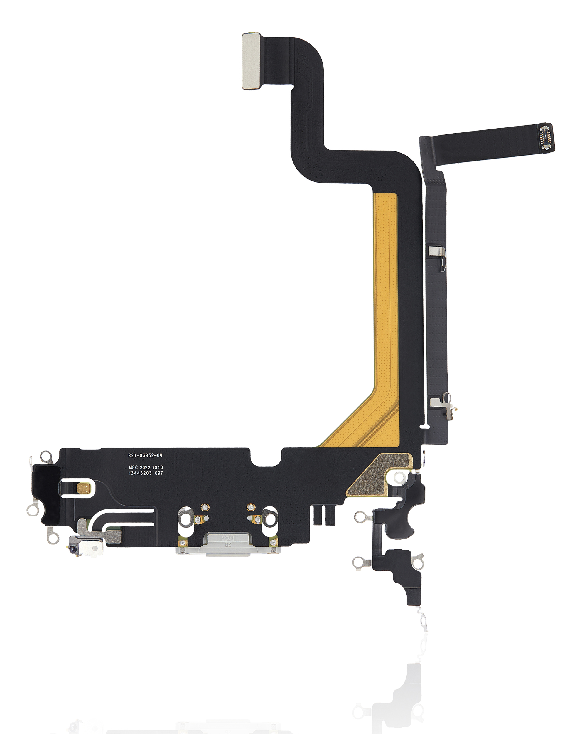Charging Port Flex Cable For iPhone 14 Pro Max (Premium) (Silver) - Image 27
