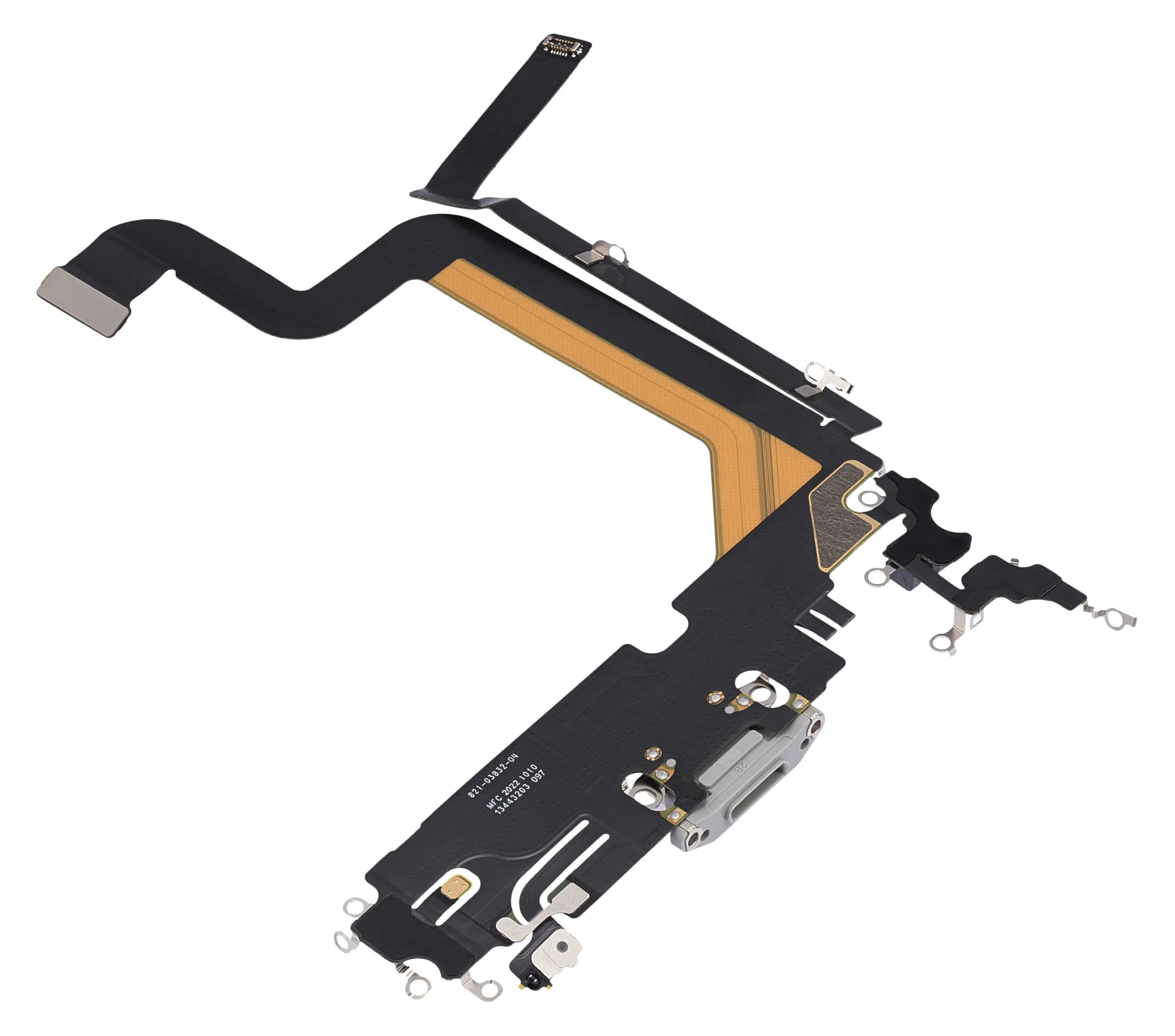 Charging Port Flex Cable For iPhone 14 Pro Max (Premium) (Silver) - Image 24