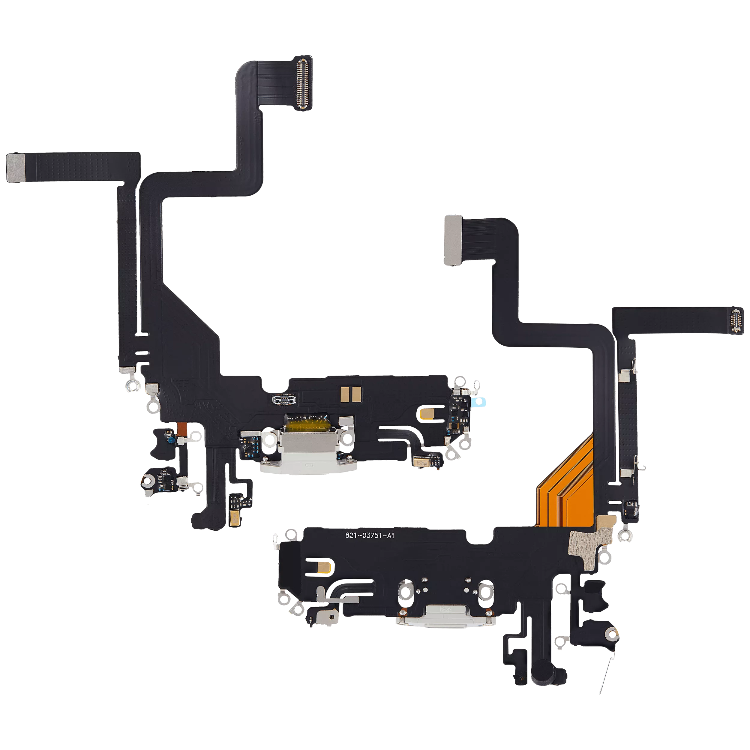 Charging Port Flex Cable For iPhone 14 Pro (Aftermarket Plus) (Silver) - Image 11