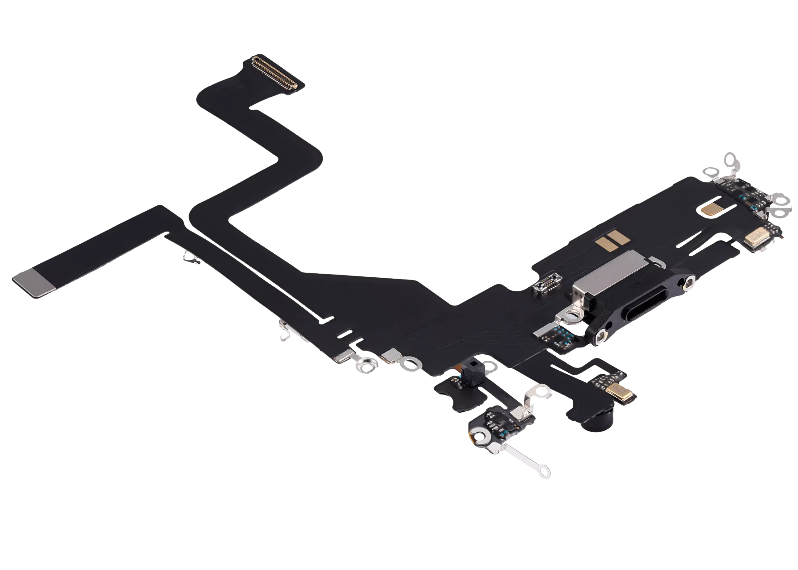 Charging Port Flex Cable For iPhone 14 Pro (Aftermarket Plus) (Space Black) - Image 3