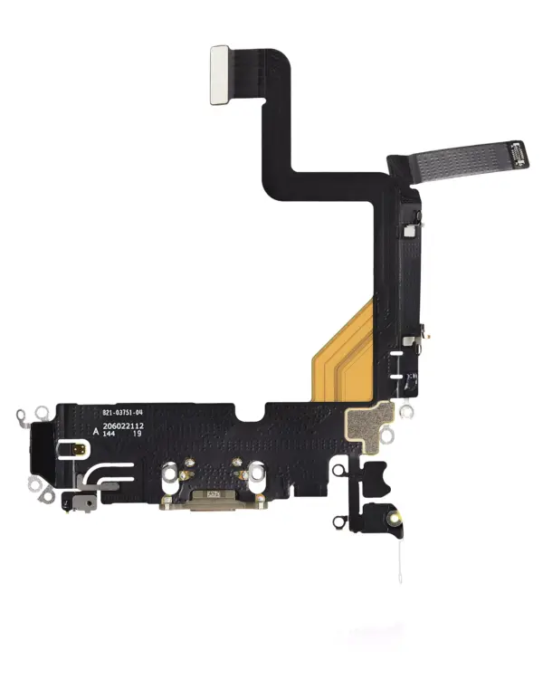 Charging Port Flex Cable For iPhone 14 Pro (Aftermarket Plus) (Gold)