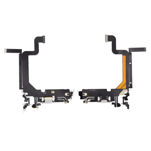 Charging Port Flex Cable For iPhone 14 Pro Max (Aftermarket Plus) (Silver)