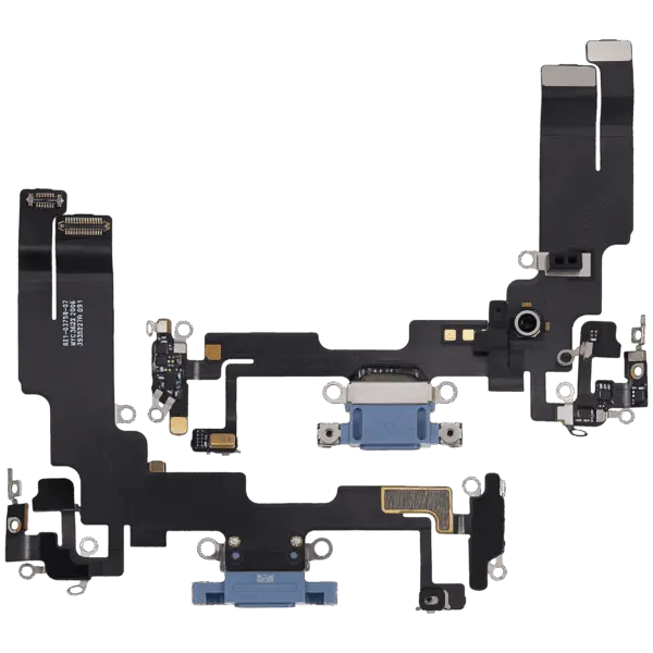 Charging Port Flex Cable For iPhone 14 (Used OEM Pull) (Blue)