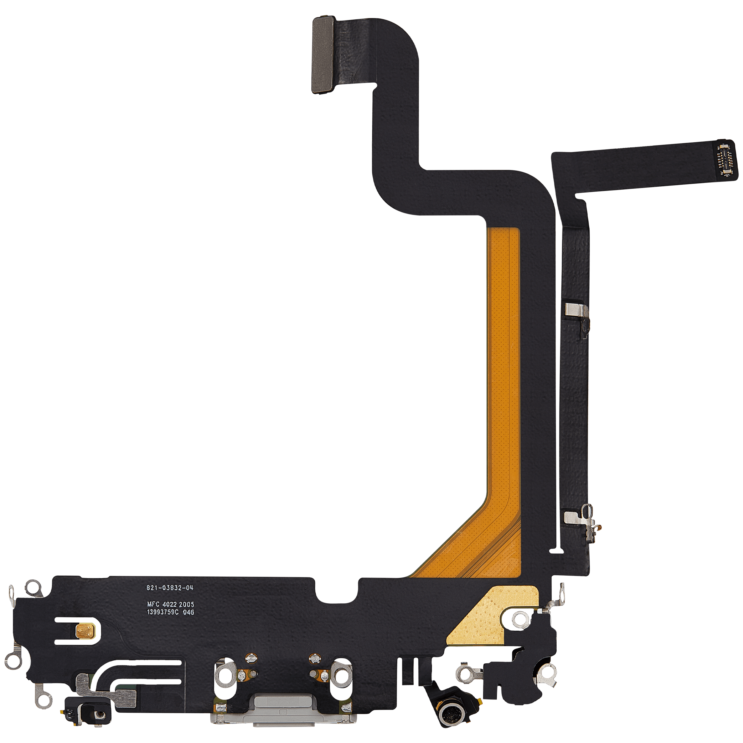 Charging Port Flex Cable For iPhone 14 Pro Max (Used OEM Pull) (Silver) - Image 17