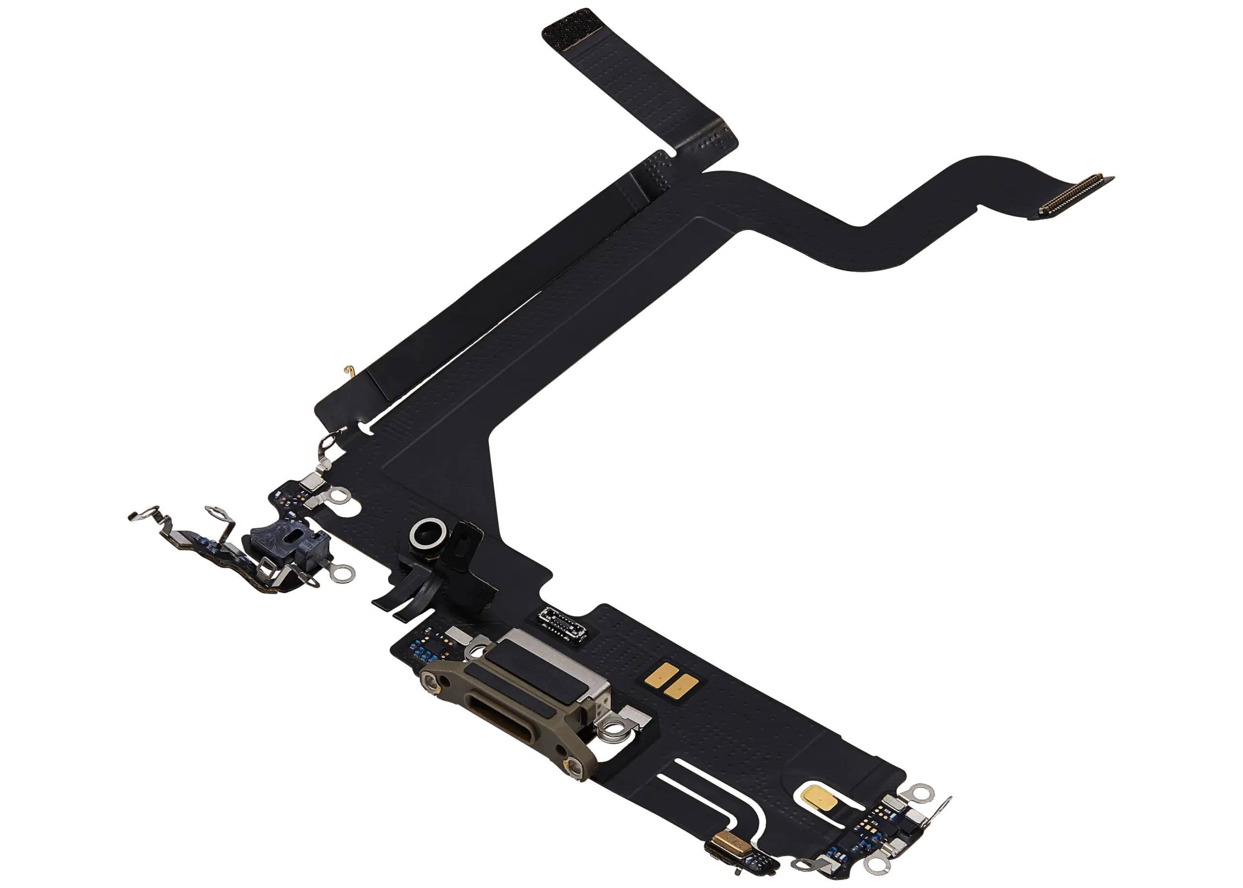 Charging Port Flex Cable For iPhone 14 Pro Max (Used OEM Pull) (Gold) - Image 8