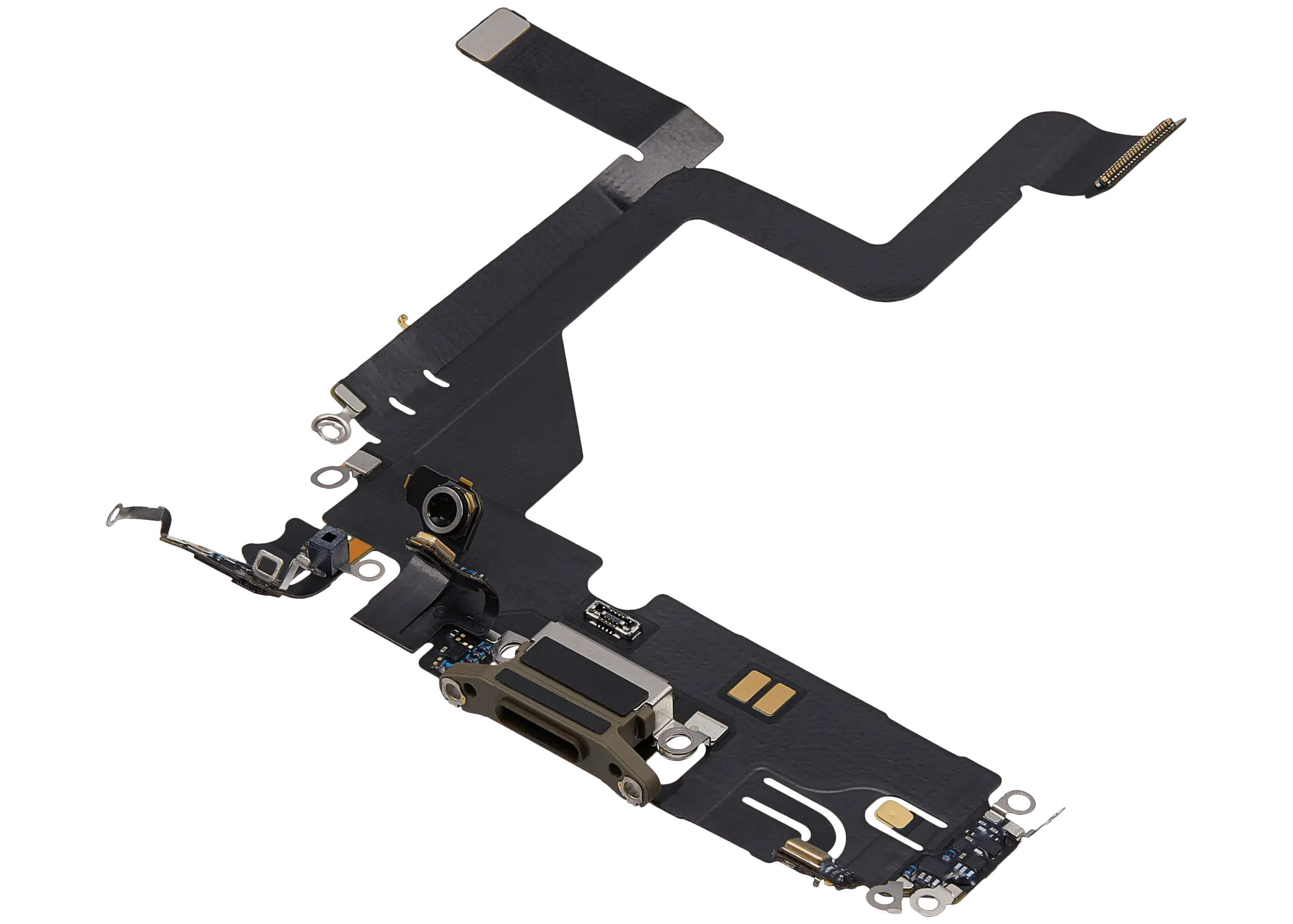 Charging Port Flex Cable For iPhone 14 Pro (Used OEM Pull) (Gold) - Image 3