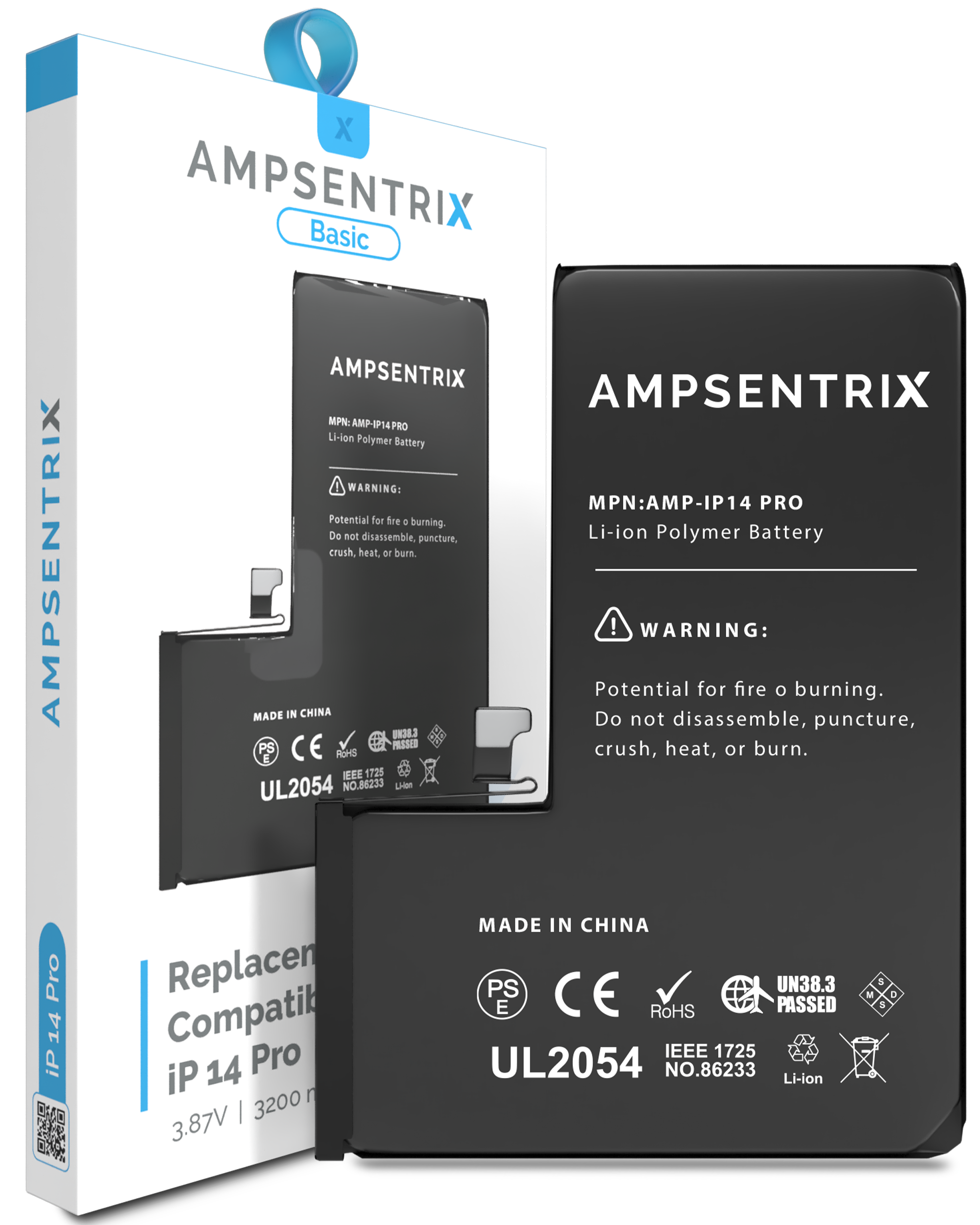 Replacement Battery For iPhone 14 Pro (AmpSentrix Basic) - Image 7