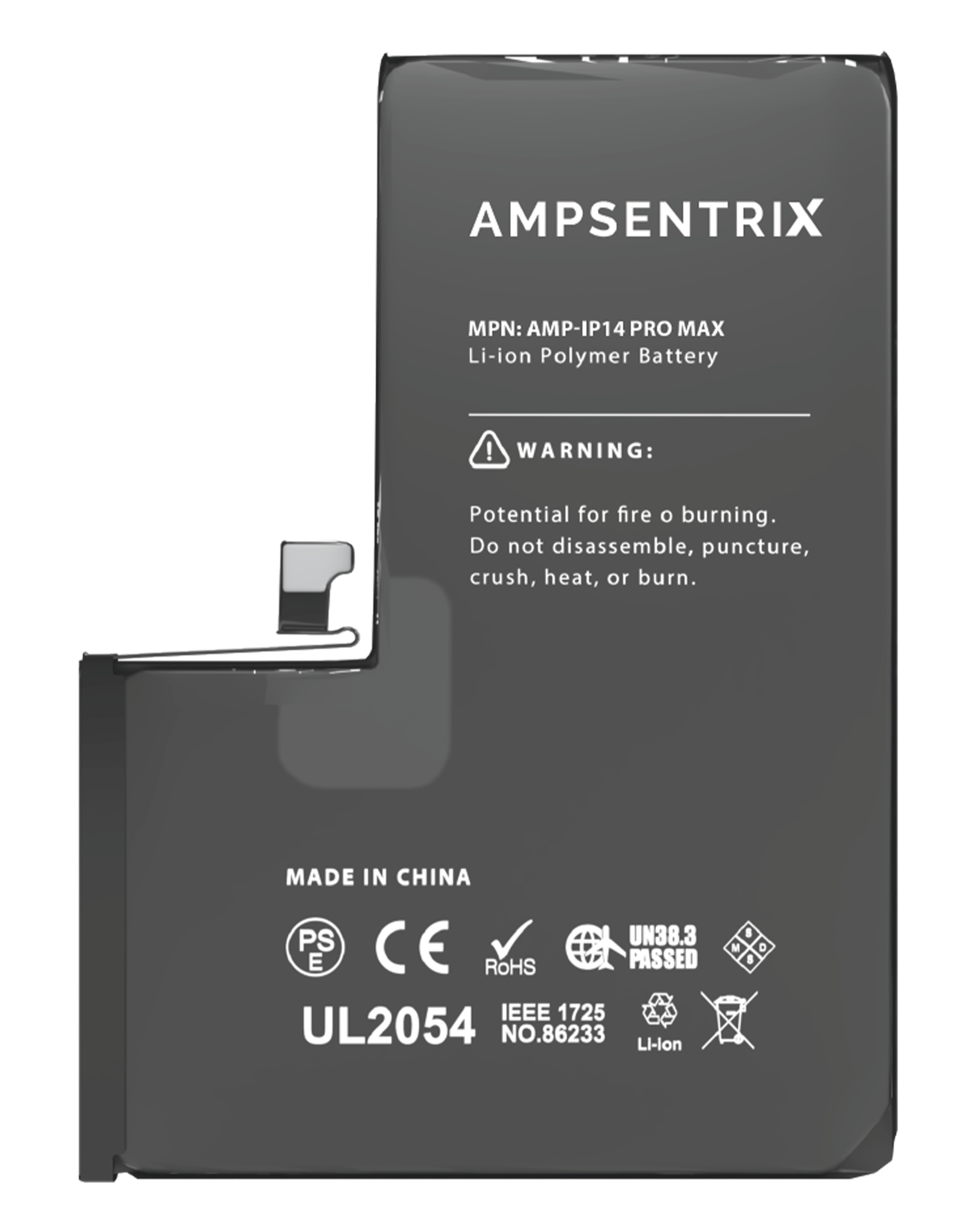 Replacement Battery For iPhone 14 Pro Max (AmpSentrix Basic) - Image 3