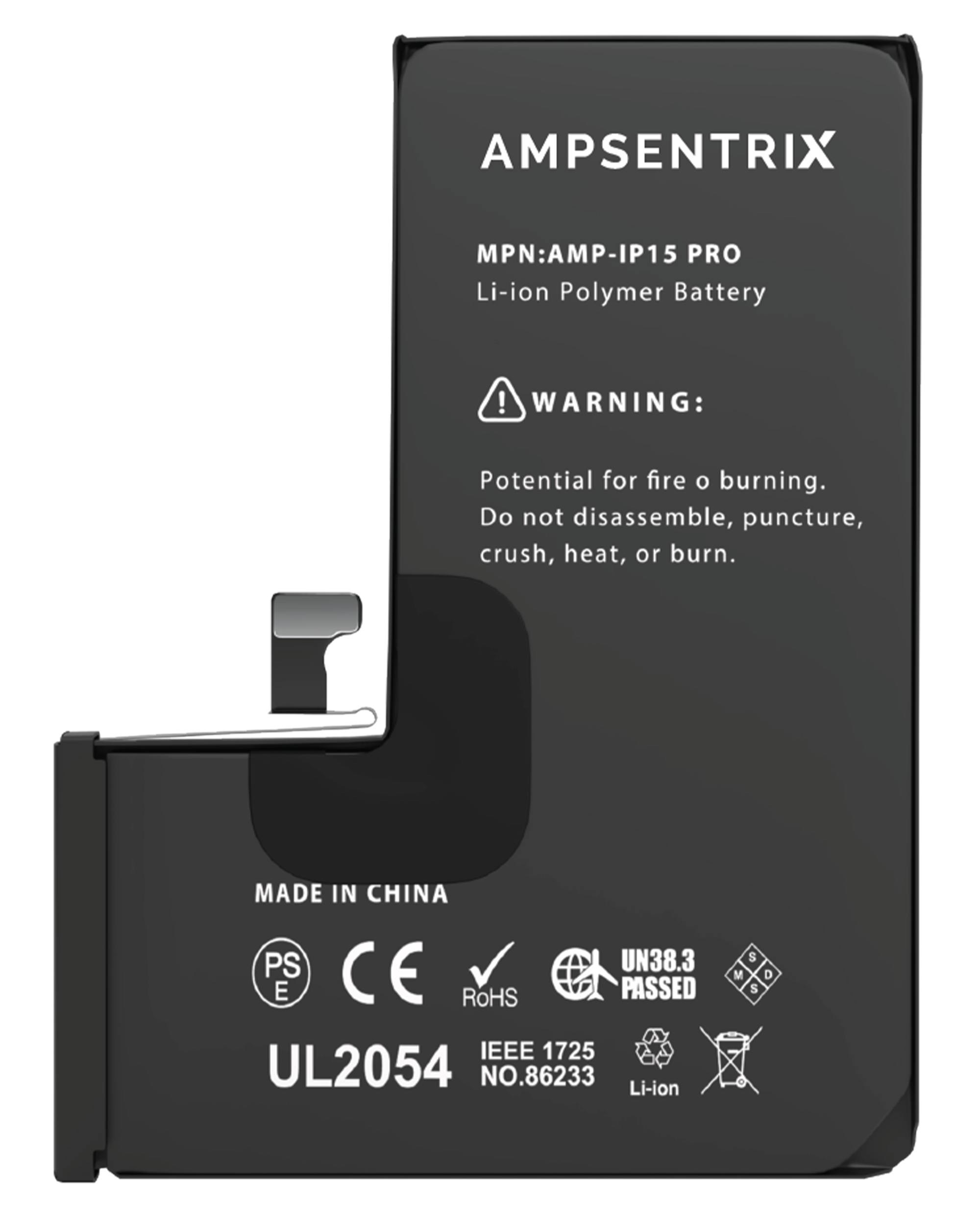 Replacement Battery For iPhone 15 Pro (AmpSentrix Basic) - Image 9