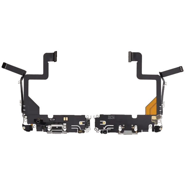 Charging Port Flex Cable For iPhone 14 Pro (Used OEM Pull) (Silver)