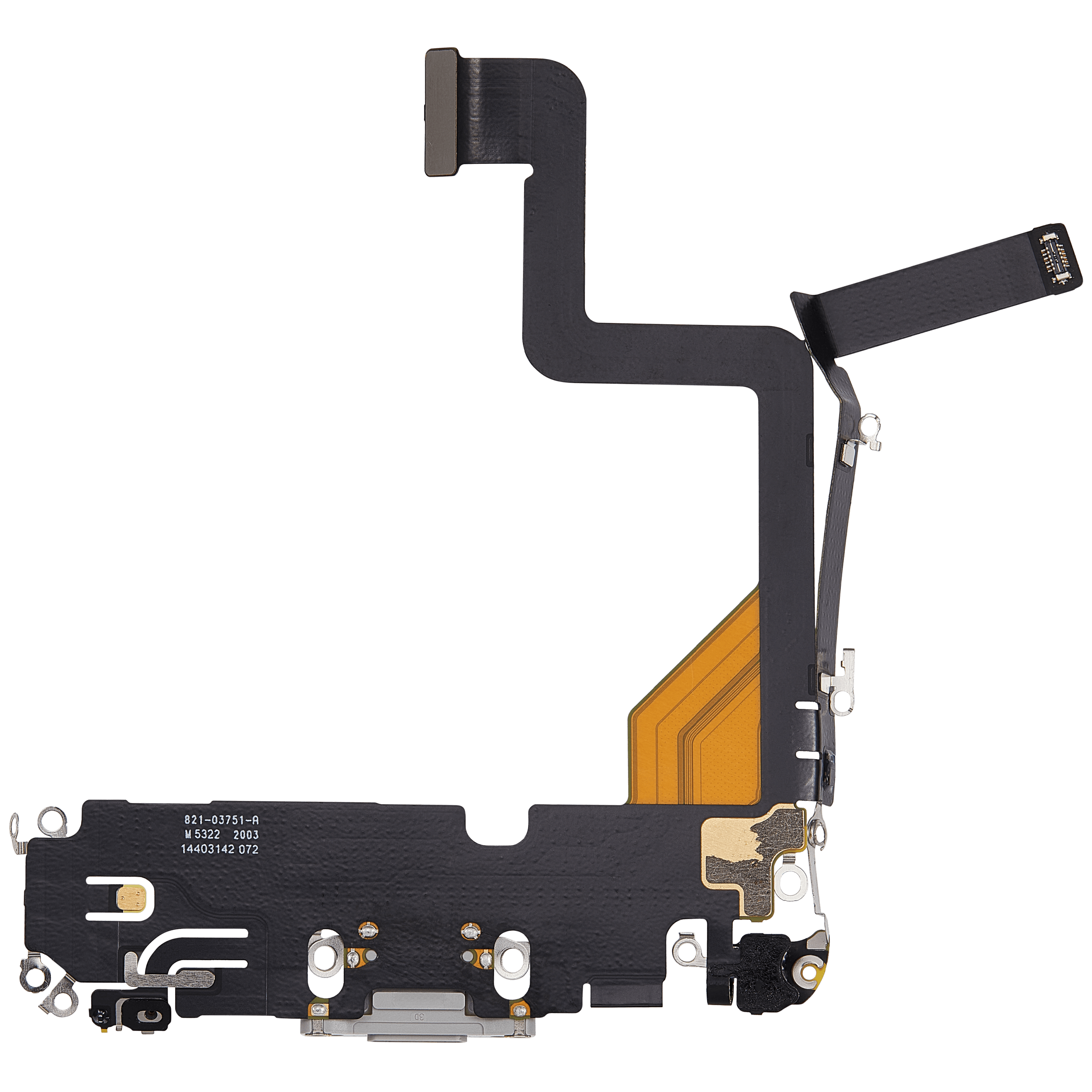 Charging Port Flex Cable For iPhone 14 Pro (Used OEM Pull) (Silver) - Image 12