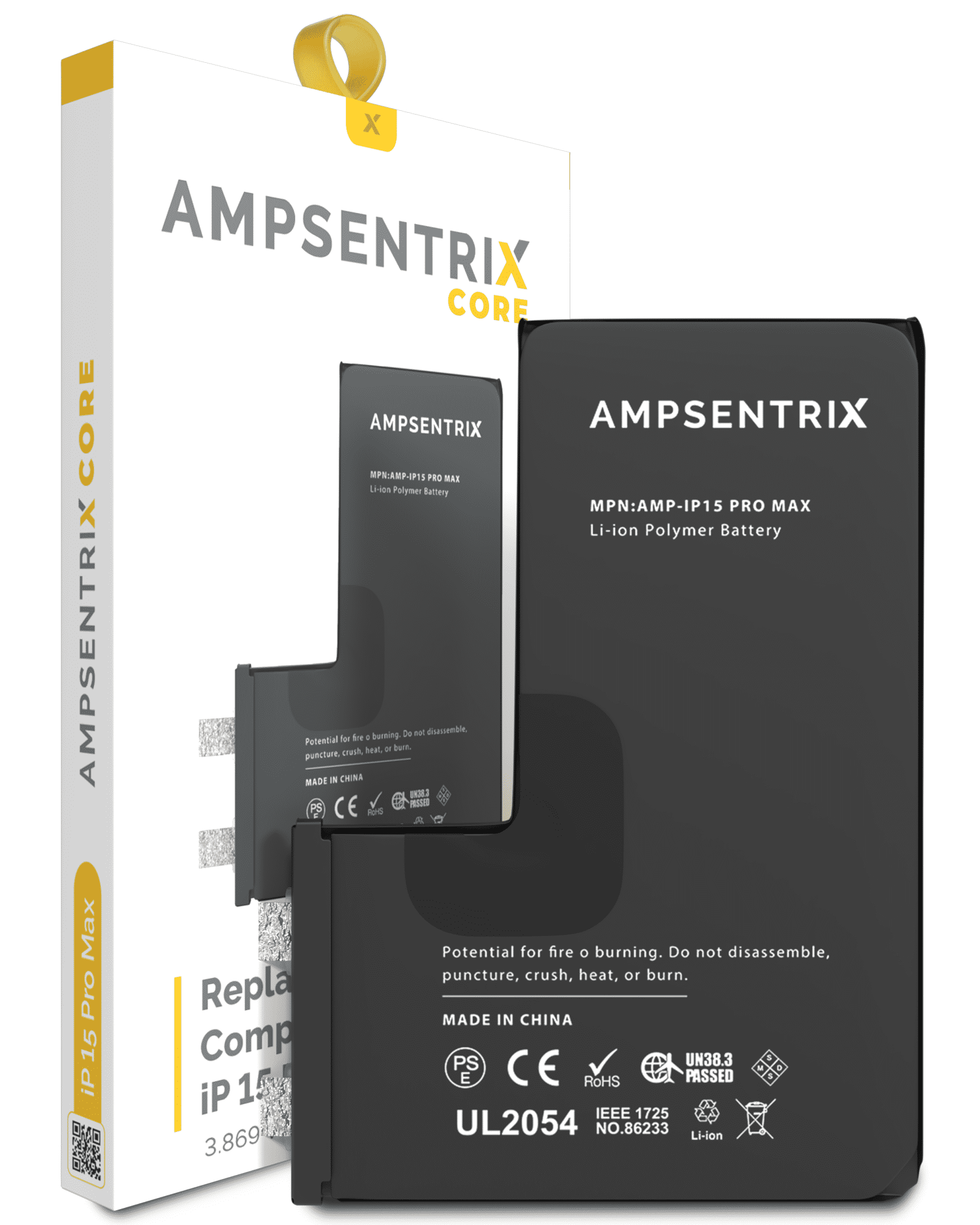 Replacement Battery Core For iPhone 15 Pro Max (Spot Welding Required) (AmpSentrix Core) - Image 11