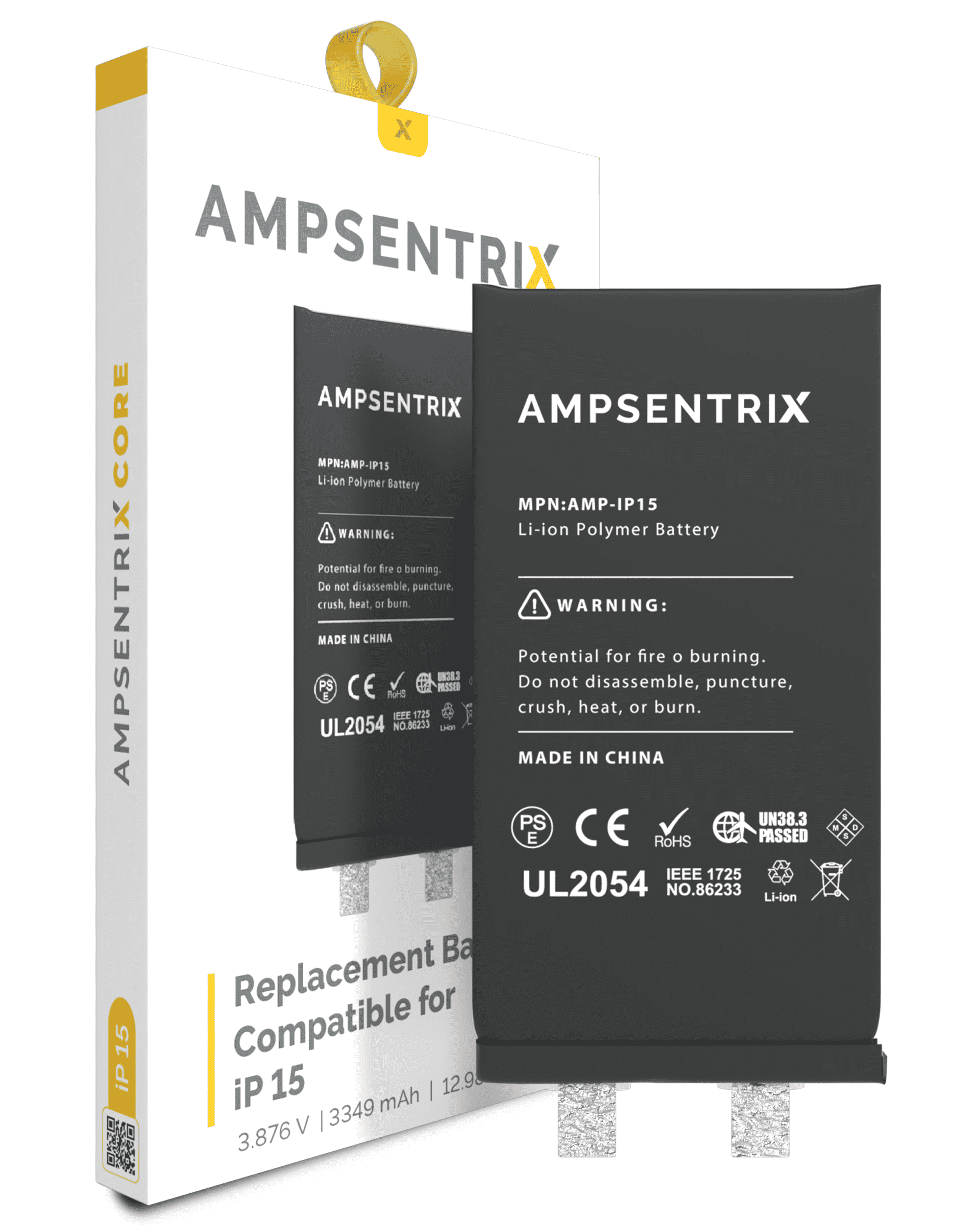 Replacement Battery Core For iPhone 15 (Spot Welding Required) (AmpSentrix Core) - Image 19