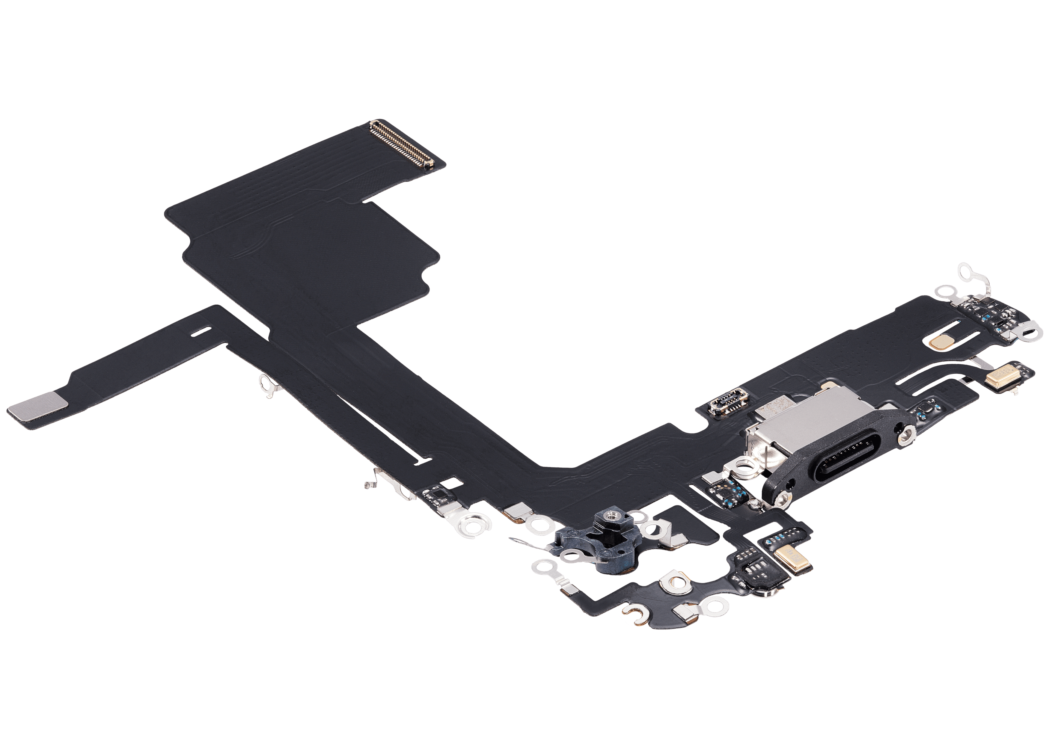 Charging Port Flex Cable For iPhone 15 Pro (Aftermarket Plus) (Black Titanium) - Image 18