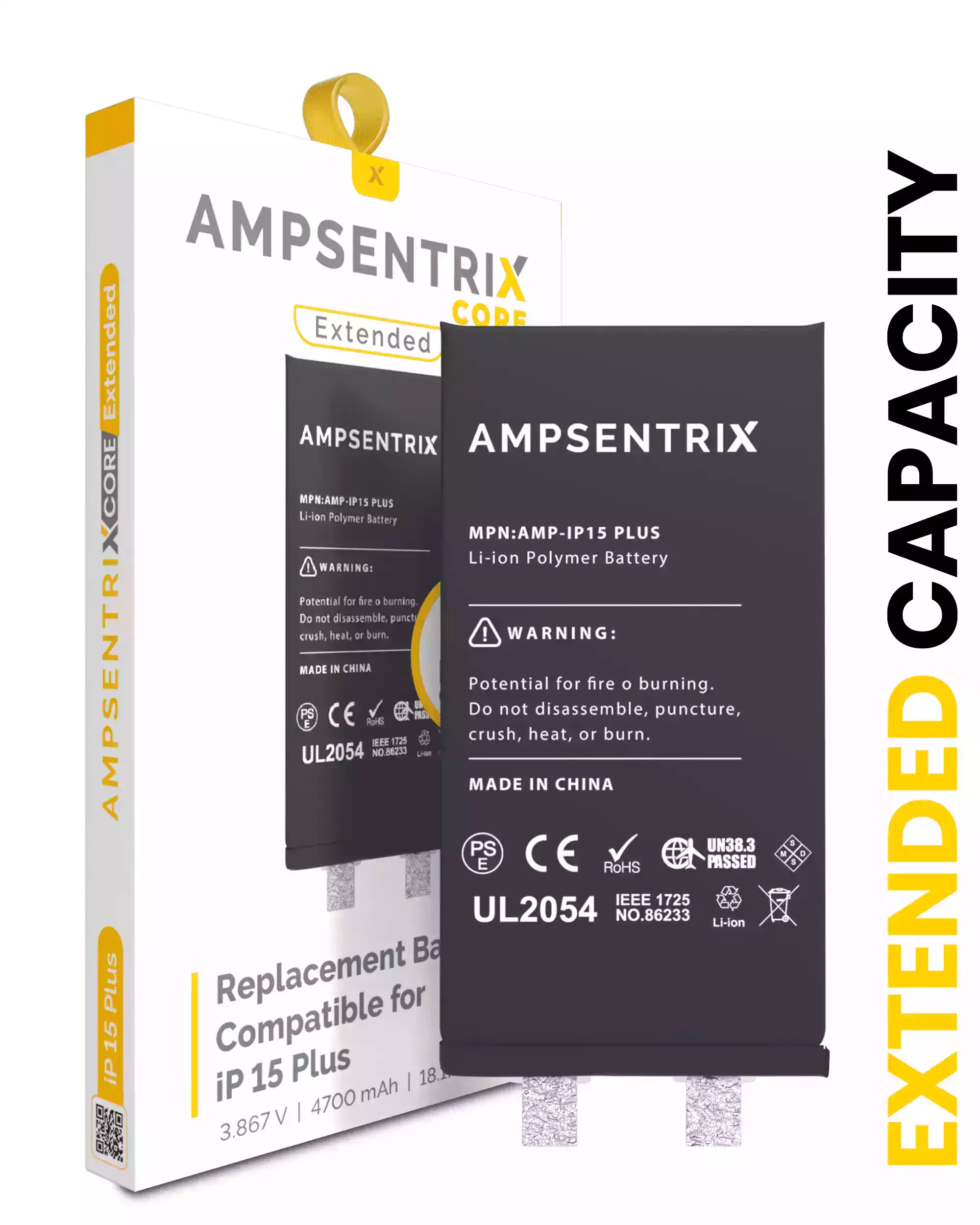 Replacement Battery For iPhone 15 Plus (Spot Welding Required) (AmpSentrix Core Extended) - Image 12