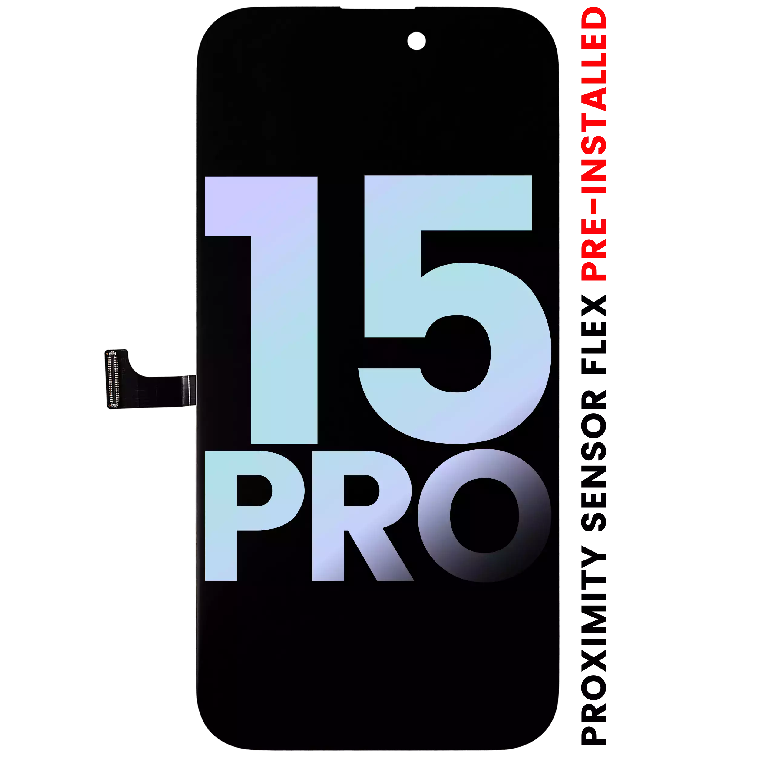 OLED Assembly With Proximity Sensor Flex Pre-Installed For iPhone 15 Pro (Service Pack)