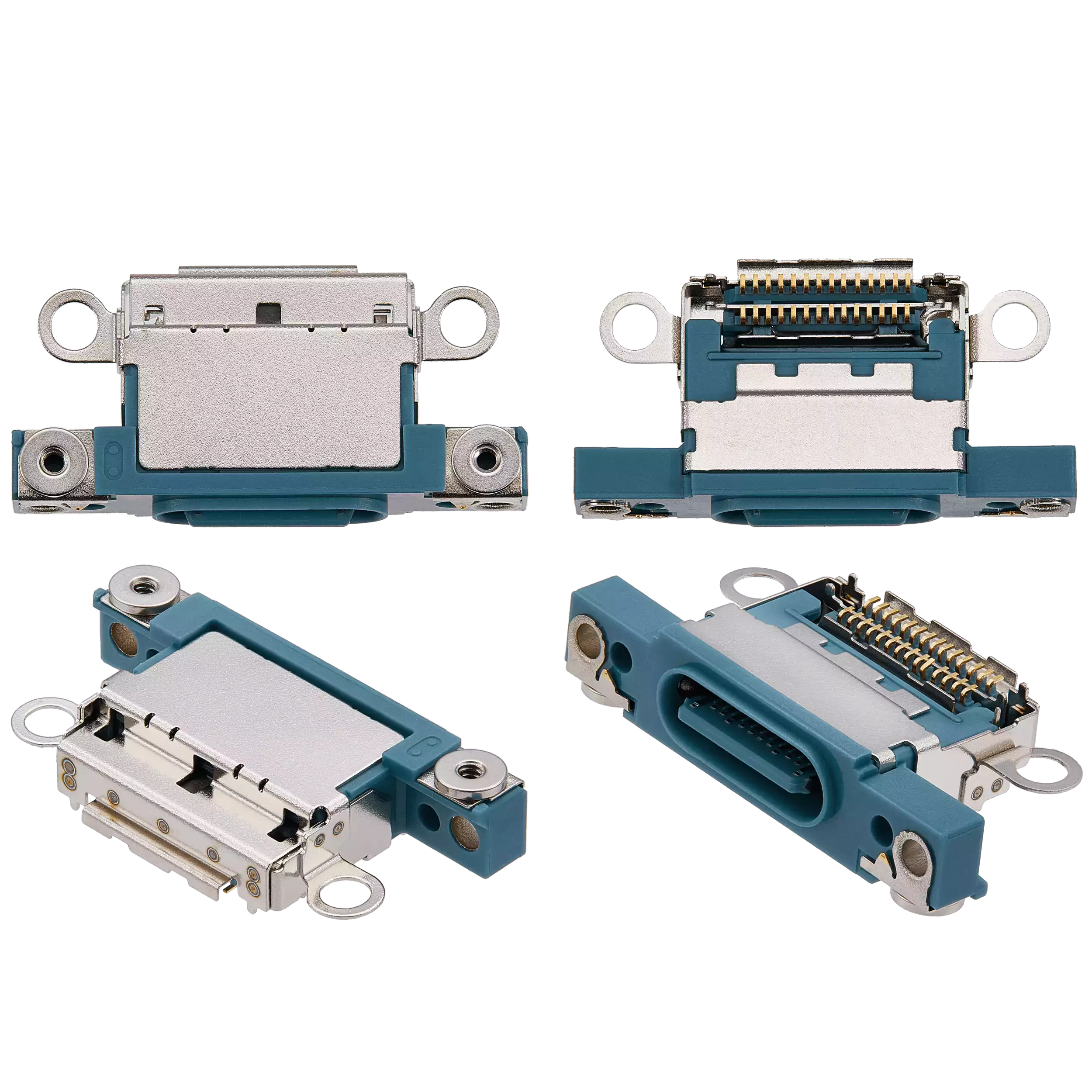 Charging Port Only For iPhone 16 / 16 Plus (Teal) (10 Pack) - Image 16