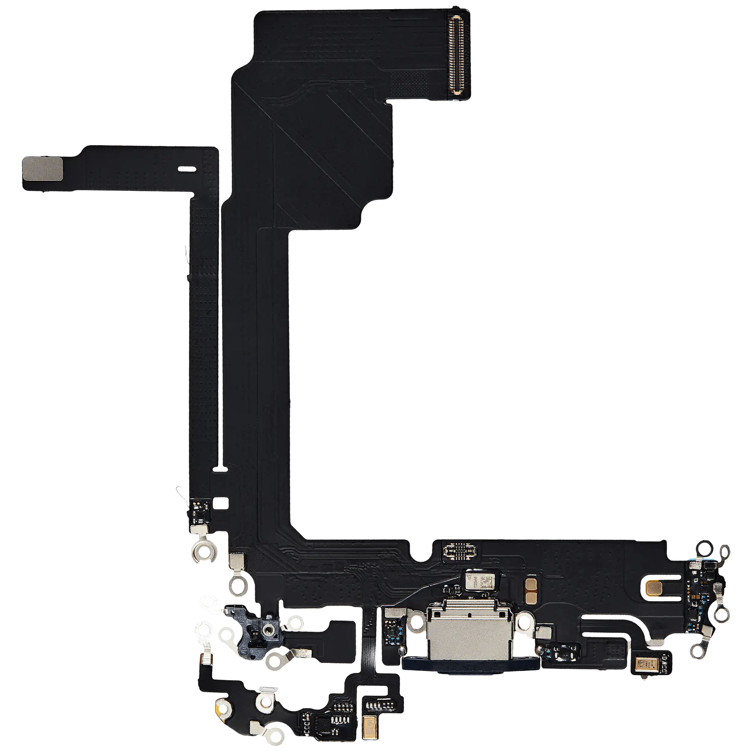 Charging Port Flex Cable For iPhone 15 Pro Max (Aftermarket Plus) (Blue Titanium) - Image 12
