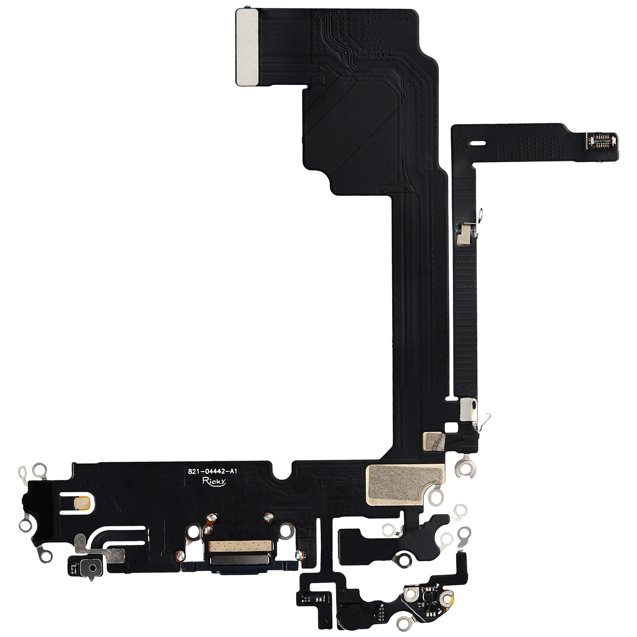 Charging Port Flex Cable For iPhone 15 Pro Max (Aftermarket Plus) (Blue Titanium) - Image 13