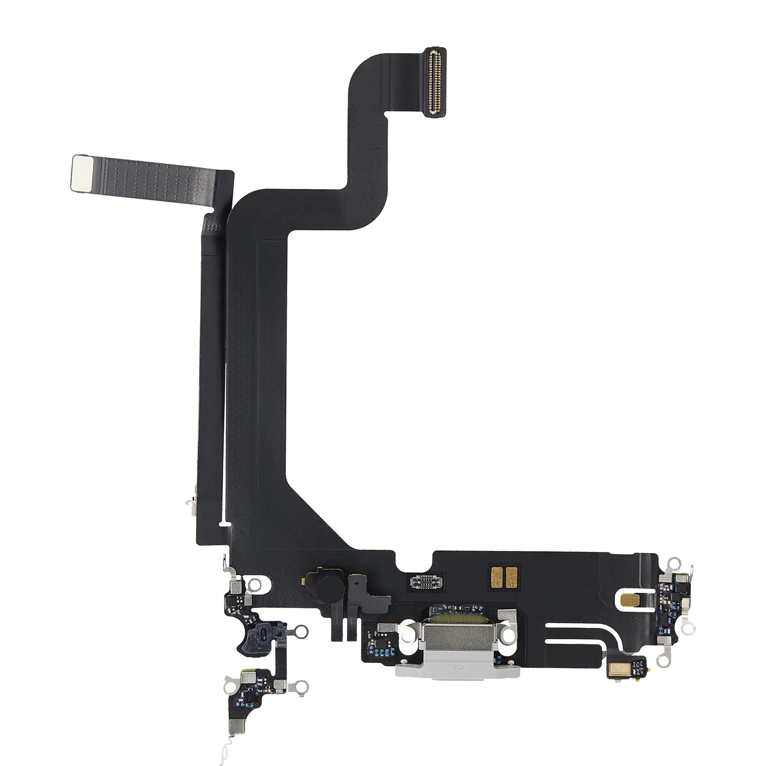 Charging Port Flex Cable For iPhone 14 Pro Max (Premium) (Silver) - Image 15