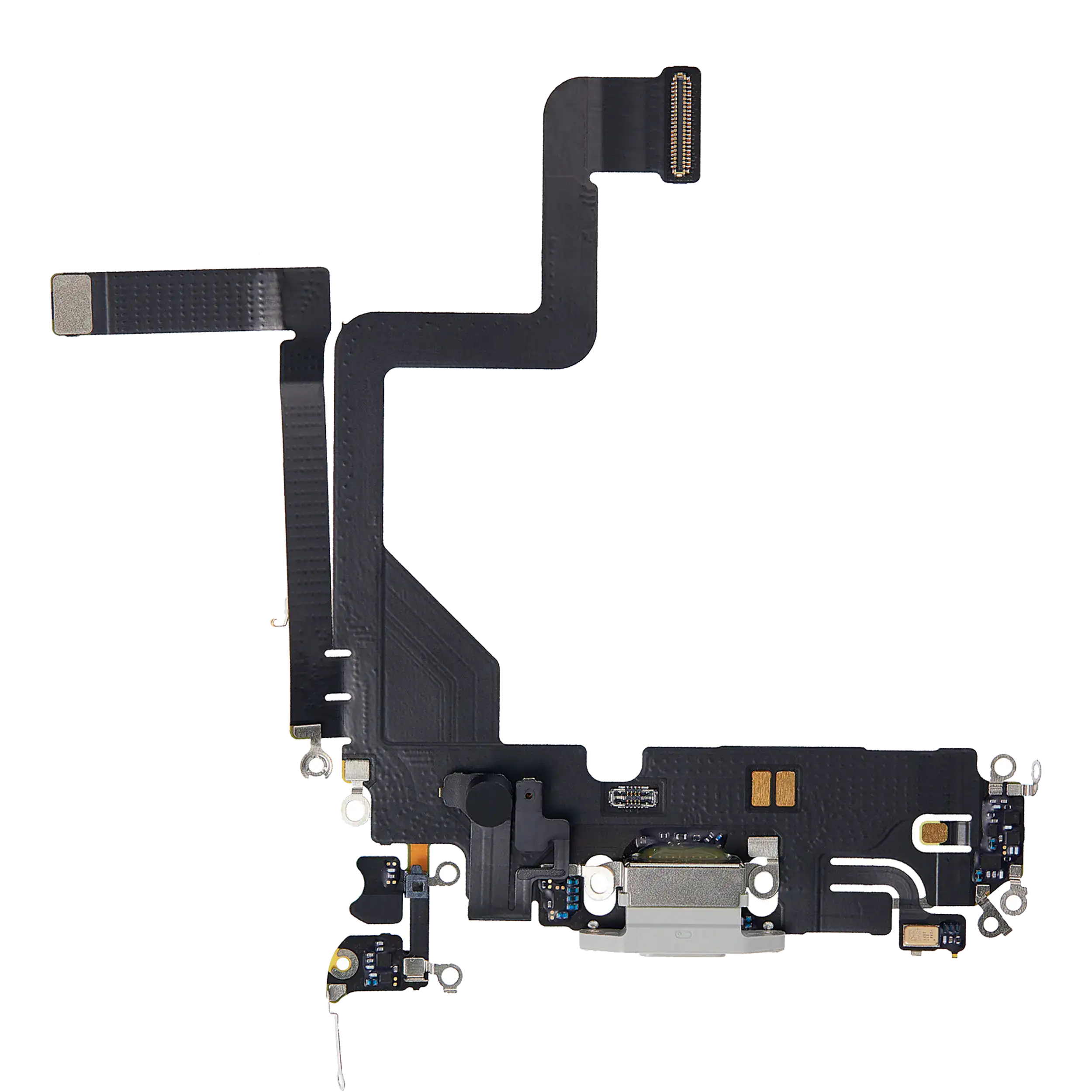 Charging Port Flex Cable For iPhone 14 Pro (Premium) (Silver) - Image 15