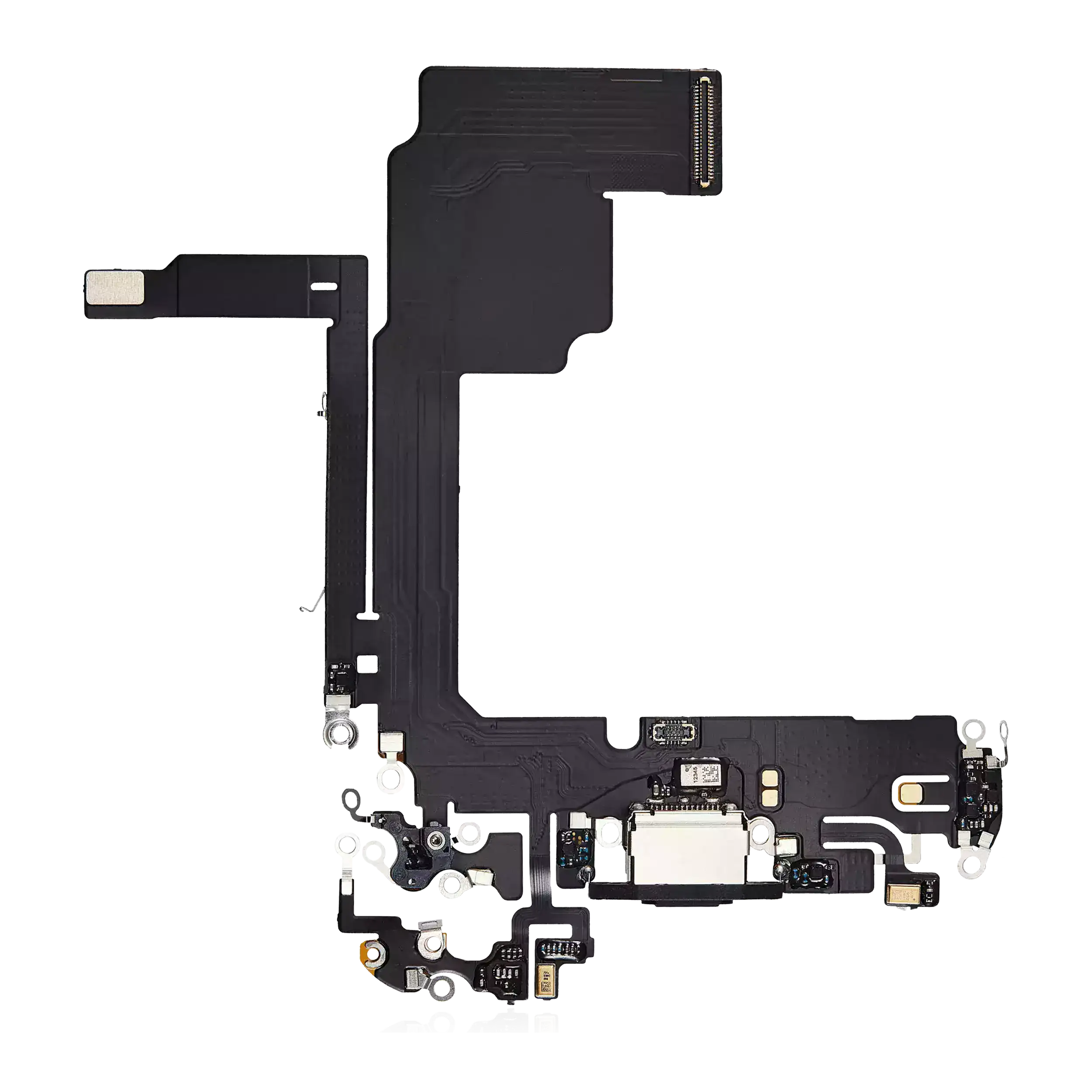 Charging Port Flex Cable For iPhone 15 Pro (Aftermarket Plus) (Black Titanium) - Image 15