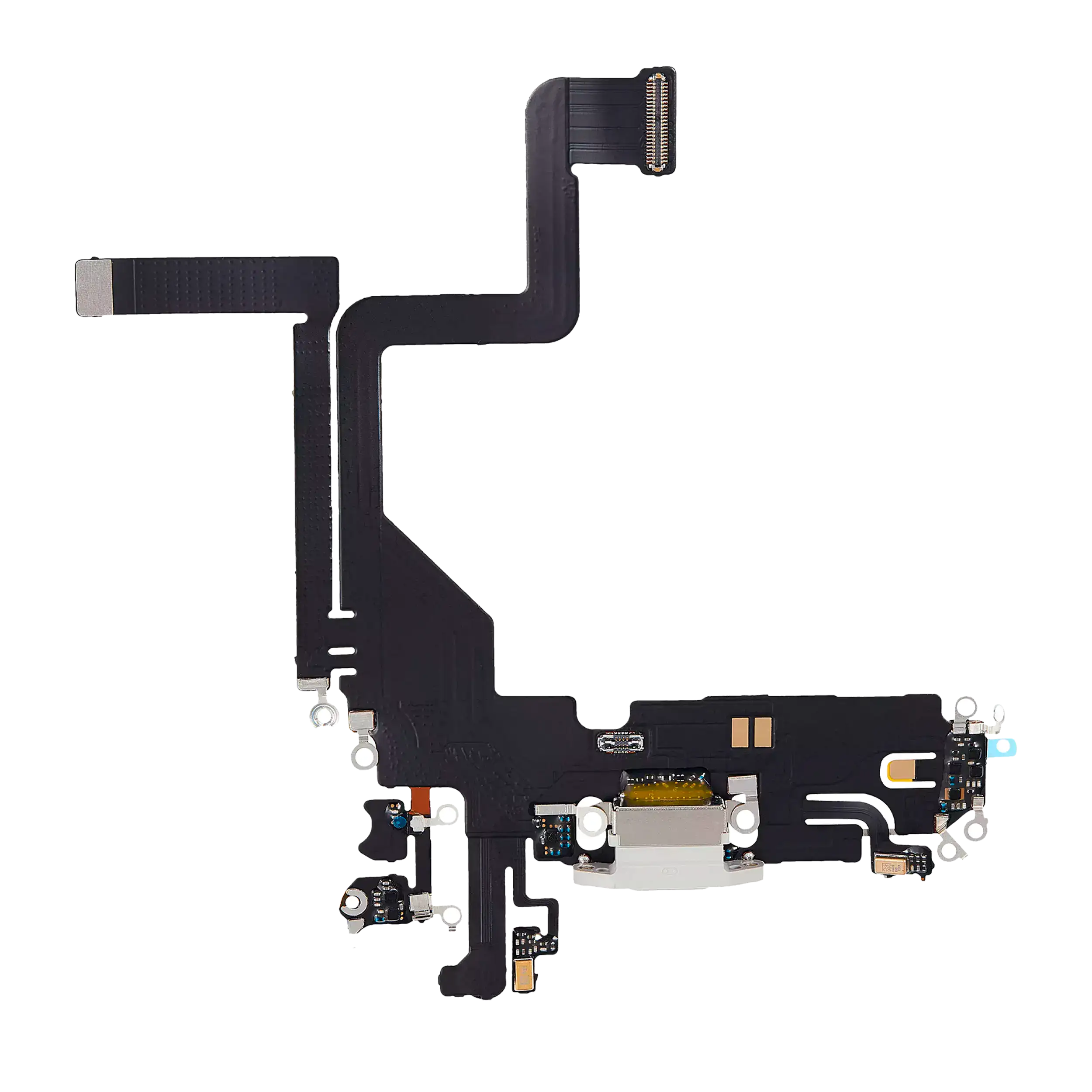 Charging Port Flex Cable For iPhone 14 Pro (Used OEM Pull) (Silver) - Image 5