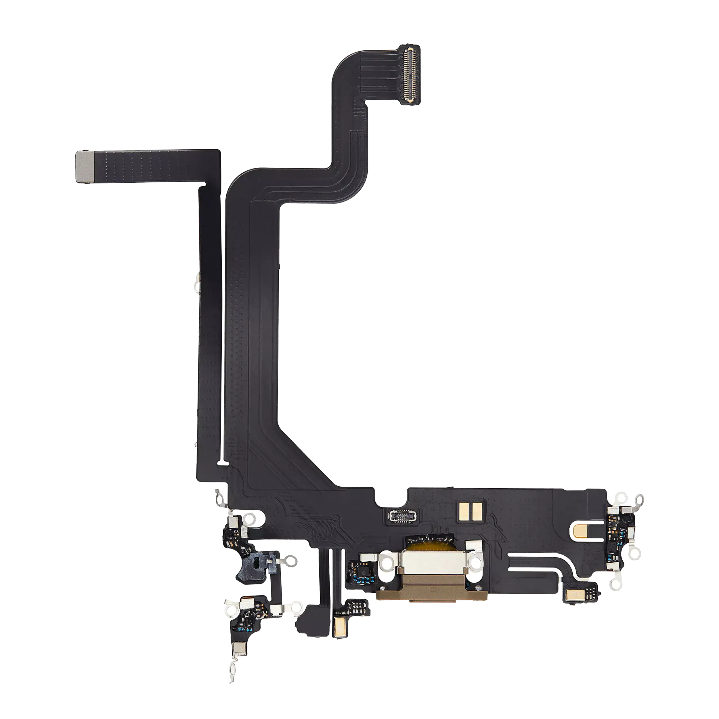 Charging Port Flex Cable For iPhone 14 Pro Max (Aftermarket Plus) (Gold) - Image 15