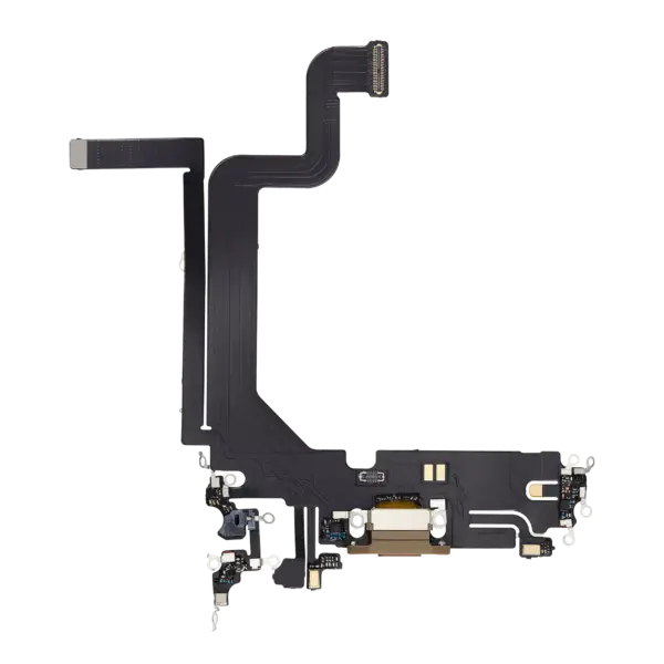 Charging Port Flex Cable For iPhone 14 Pro Max (Aftermarket Plus) (Gold)