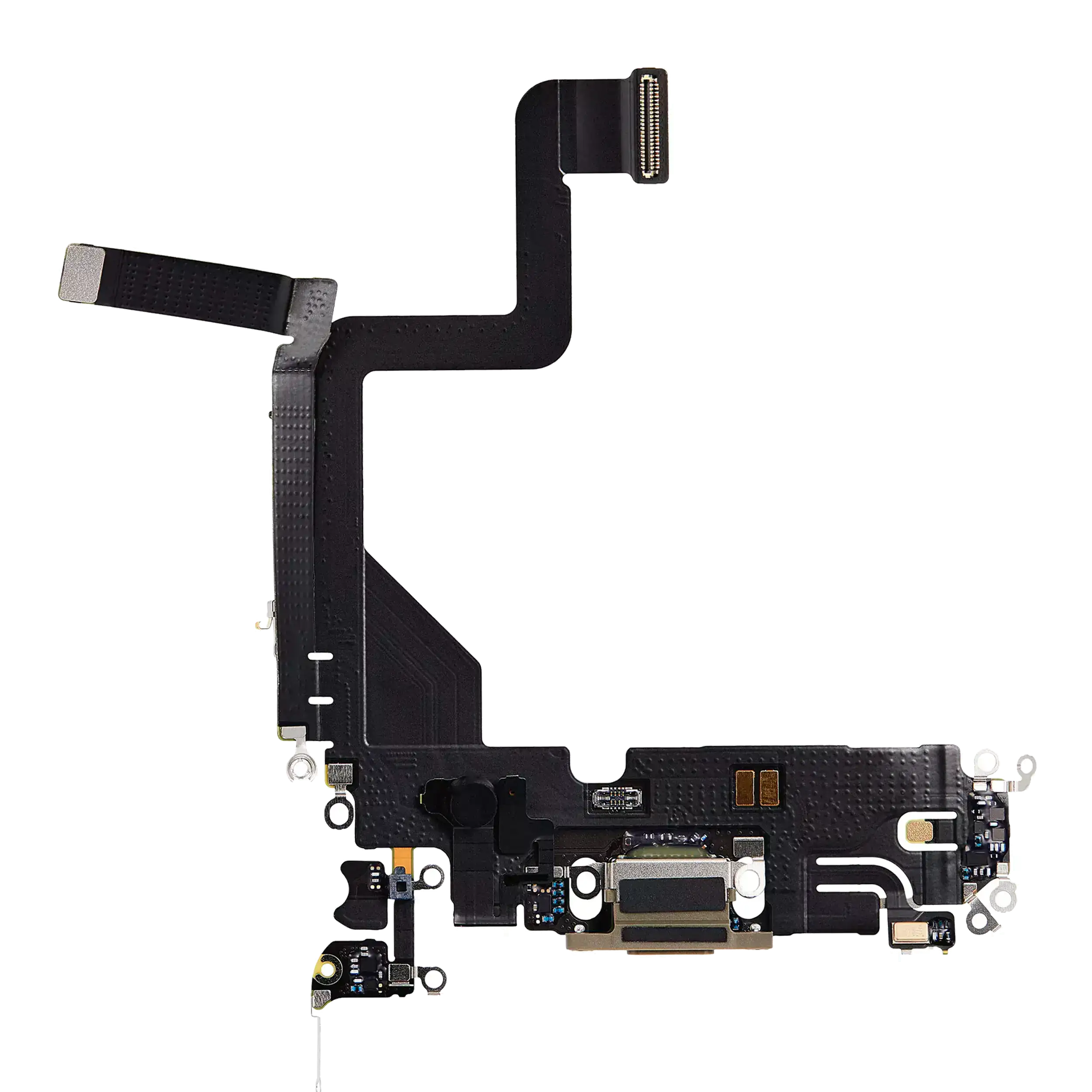 Charging Port Flex Cable For iPhone 14 Pro (Aftermarket Plus) (Gold) - Image 6