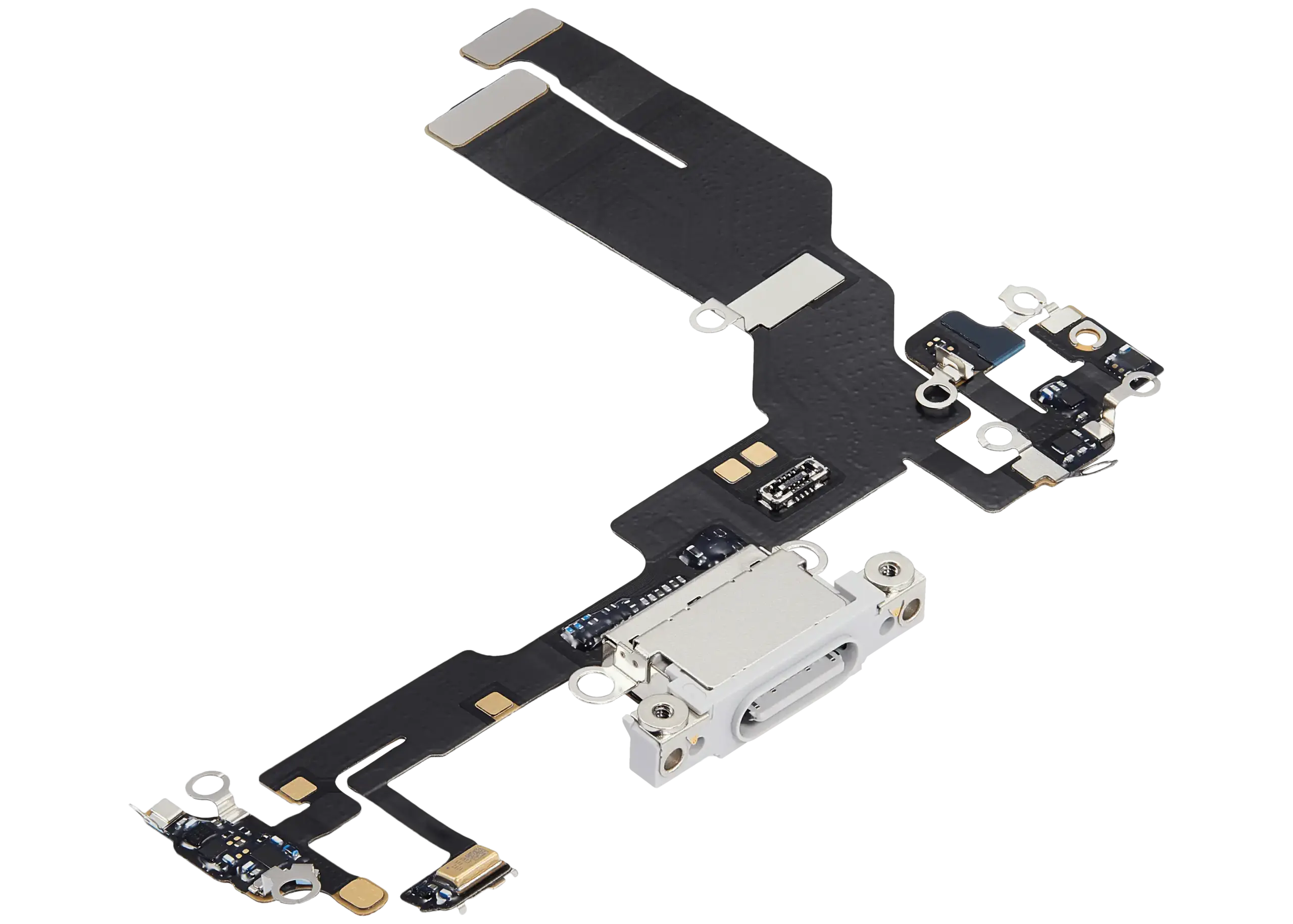 Charging Port Flex Cable For iPhone 16e (Premium) (White) - Image 10