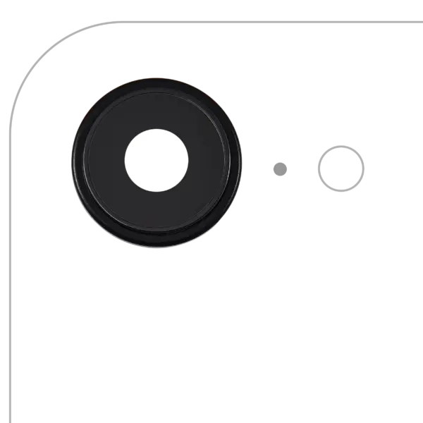 Back Camera Lens With Bracket & Bezel For iPhone 16e (Black) (Premium)