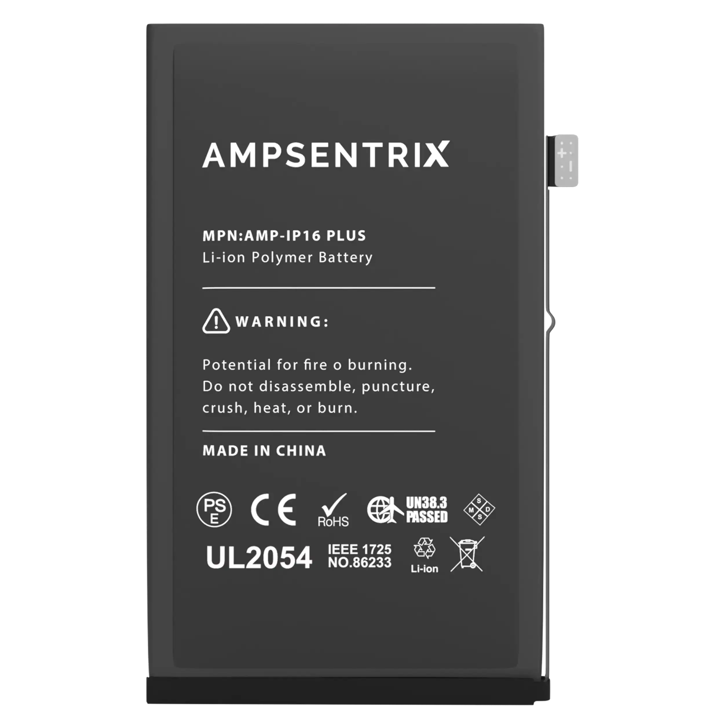 Replacement Battery For iPhone 16 Plus (AmpSentrix Basic) - Image 3