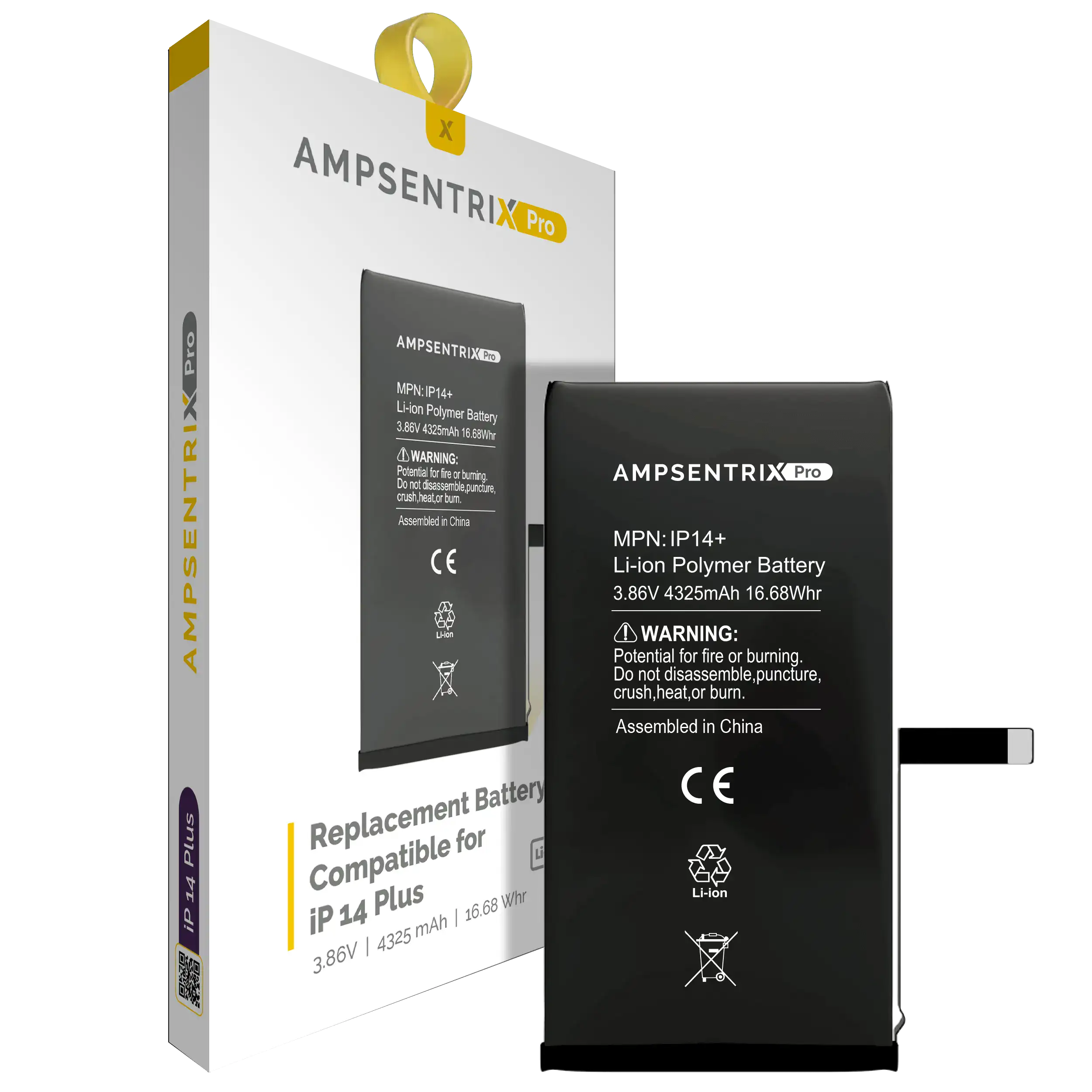 Replacement Battery For iPhone 14 Plus (AmpSentrix Pro)