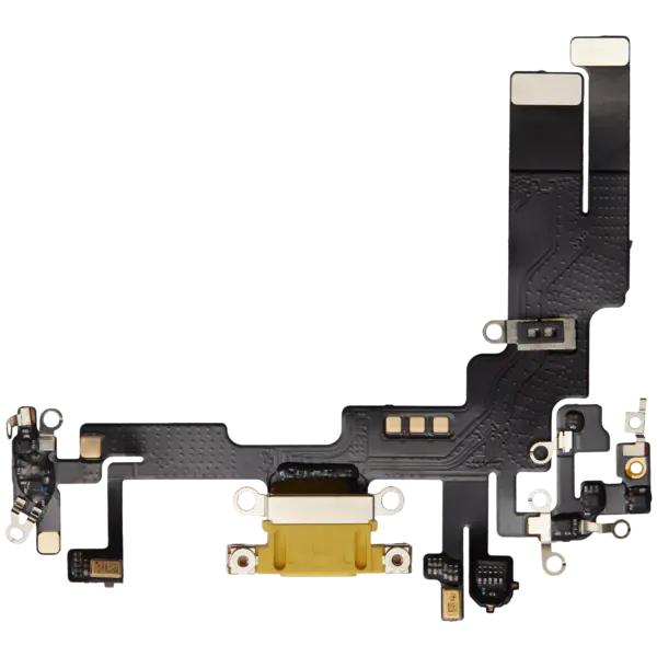 Charging Port Flex Cable For iPhone 14 (Aftermarket Plus) (Yellow)
