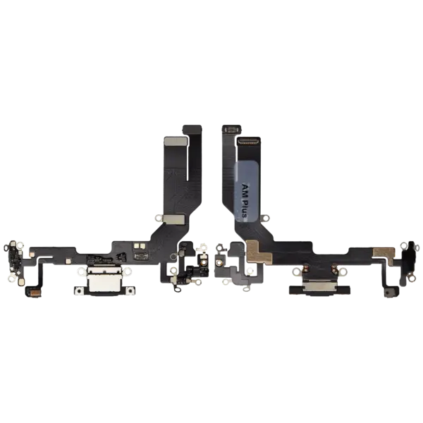 Charging Port Flex Cable For iPhone 16e (Aftermarket Plus) (Black)