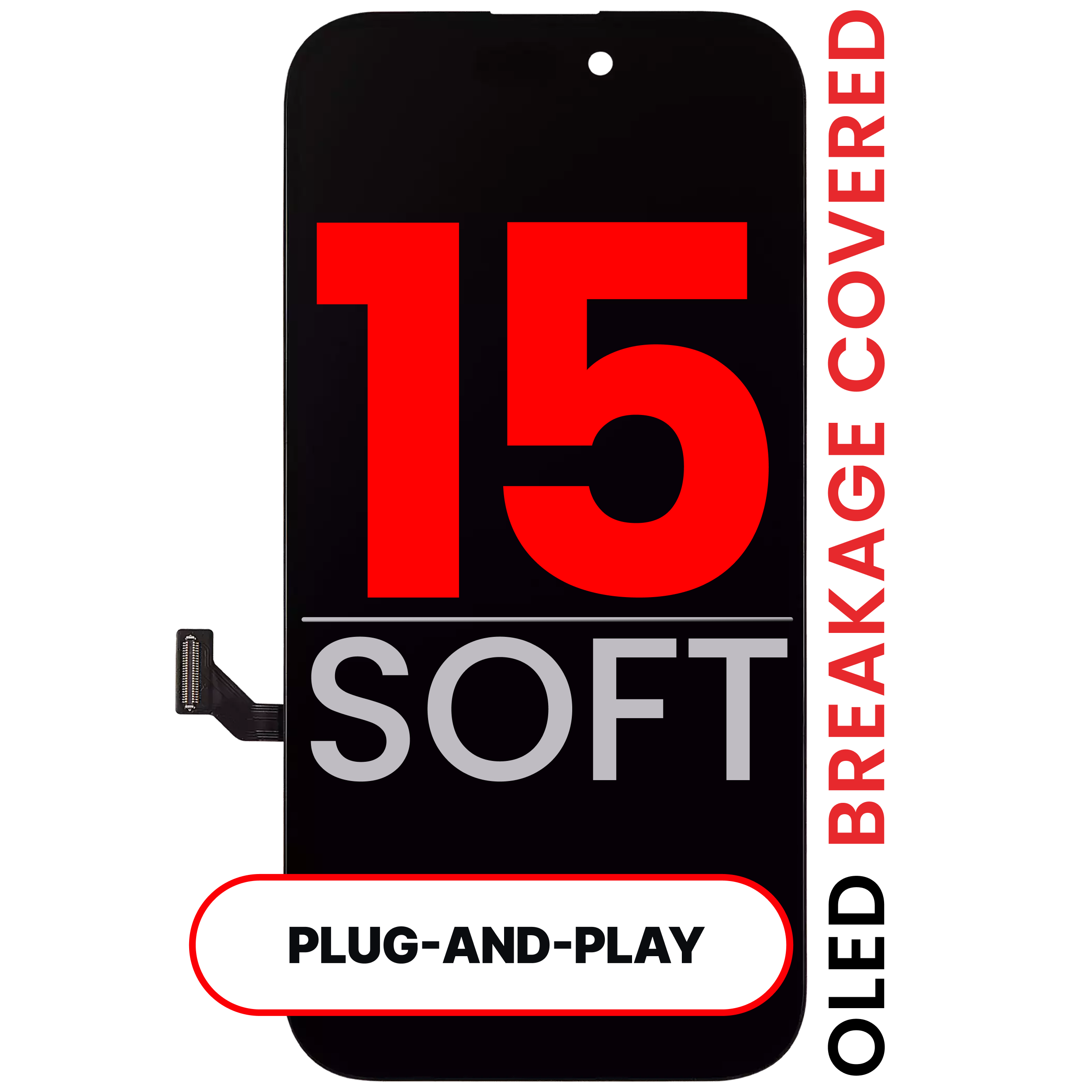 OLED Assembly For iPhone 15 (Aftermarket Pro: XO7 3.0 Soft) - Image 16