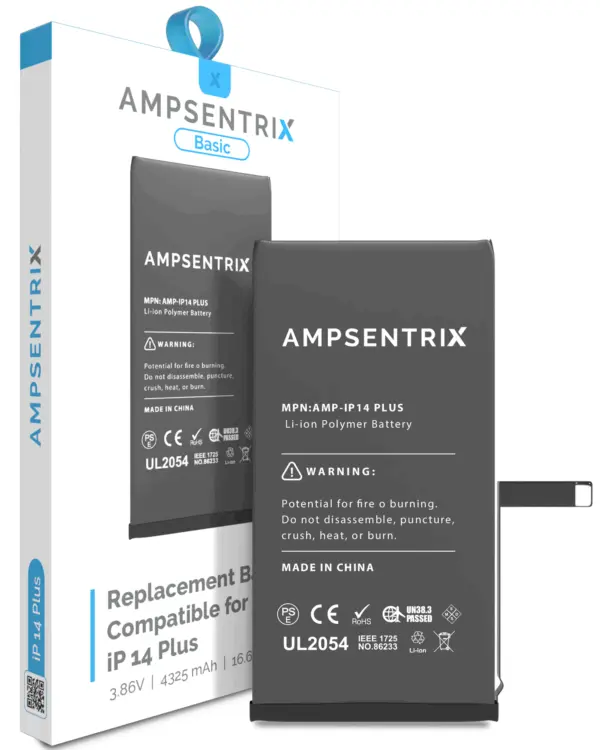 Replacement Battery For iPhone 14 Plus (AmpSentrix Basic)