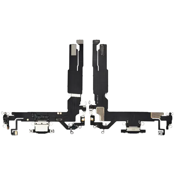 Charging Port Flex Cable For iPhone 16 (Aftermarket Plus) (Black)