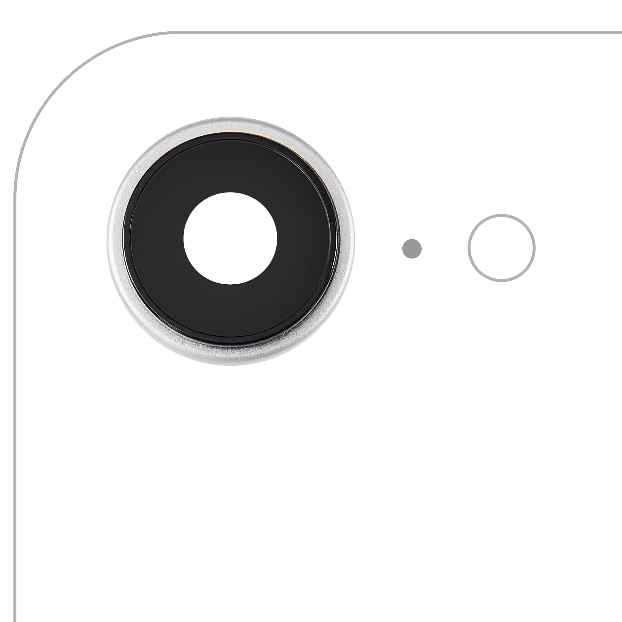 Back Camera Lens With Bracket & Bezel For iPhone 16e / 17e (White) (Premium)