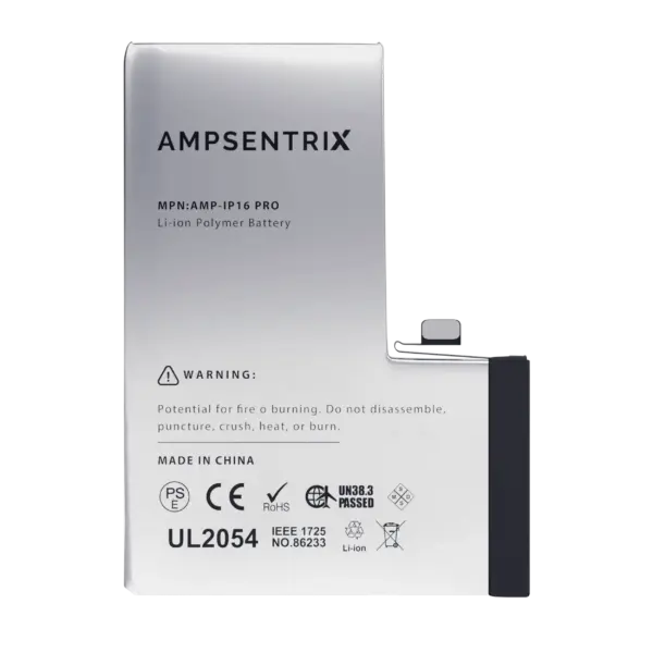 Replacement Battery For iPhone 16 Pro (AmpSentrix Basic)