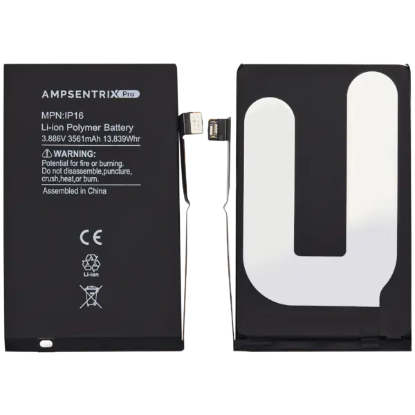 Replacement Battery For iPhone 16 (AmpSentrix Pro)
