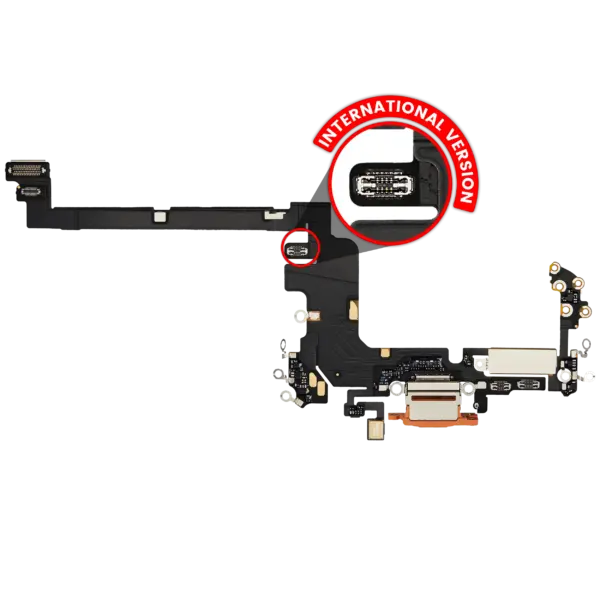 Charging Port Flex Cable for iPhone 17 Pro (Premium) (International Version) (Cosmic Orange)