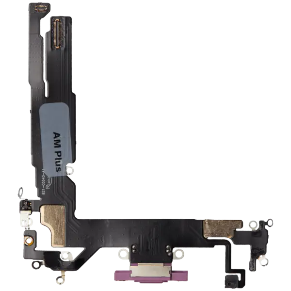 Charging Port Flex Cable For iPhone 16 (Aftermarket Plus) (Pink)