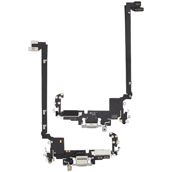 Charging Port Flex Cable For iPhone 17 Pro Max (Premium)(US Version)(Silver)